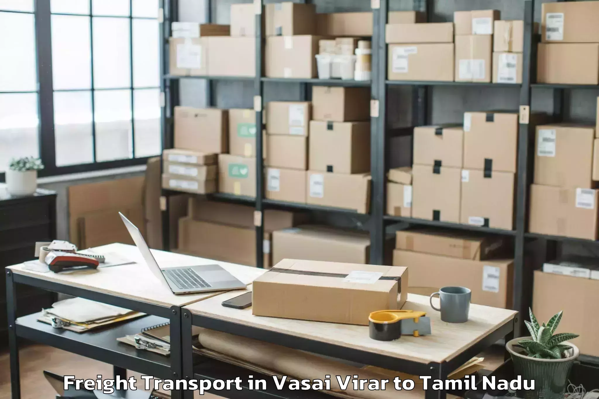 Book Vasai Virar to Wallajah Freight Transport